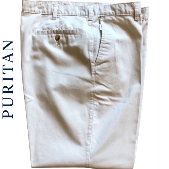 NEW Puritan Men’s Flat Front East Fit Pants Sand Size 36x29 - Picture 5 of 7
